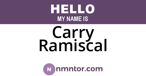 Carry Ramiscal