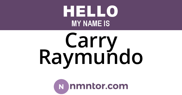 Carry Raymundo