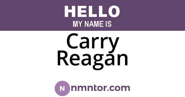 Carry Reagan