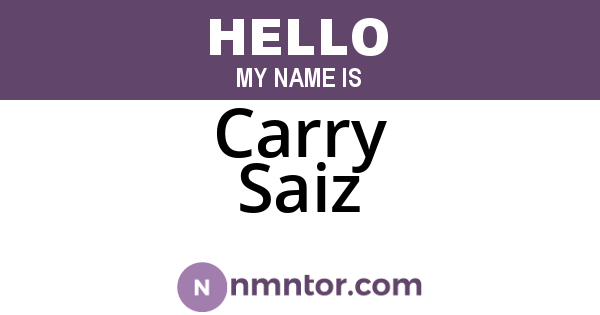 Carry Saiz