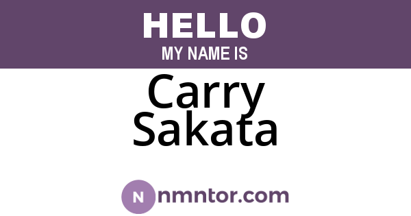 Carry Sakata