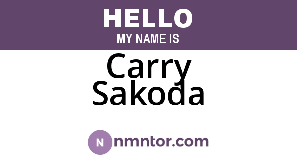 Carry Sakoda