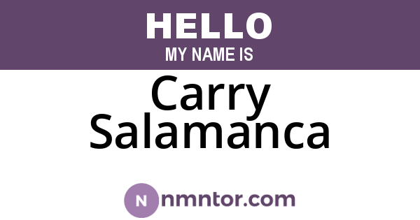 Carry Salamanca