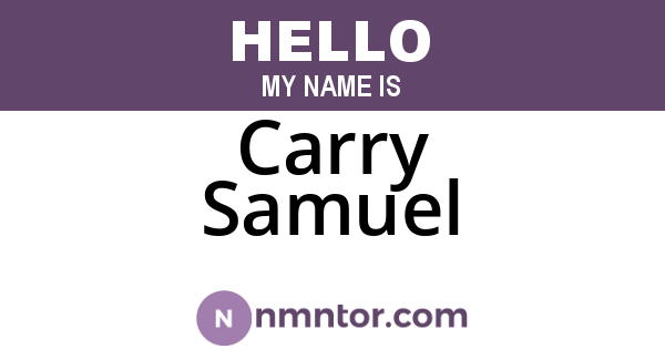 Carry Samuel