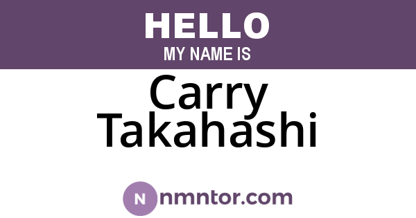 Carry Takahashi