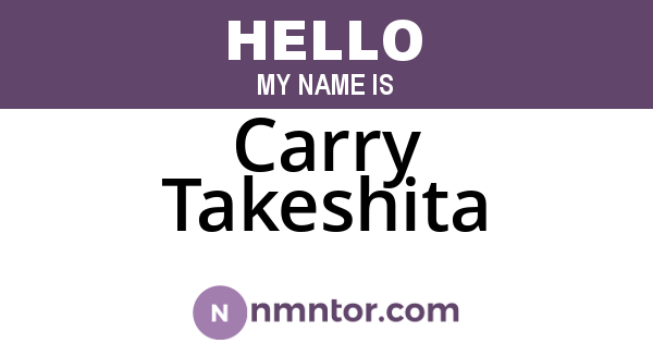 Carry Takeshita