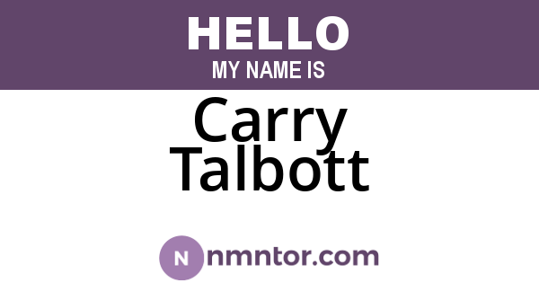Carry Talbott