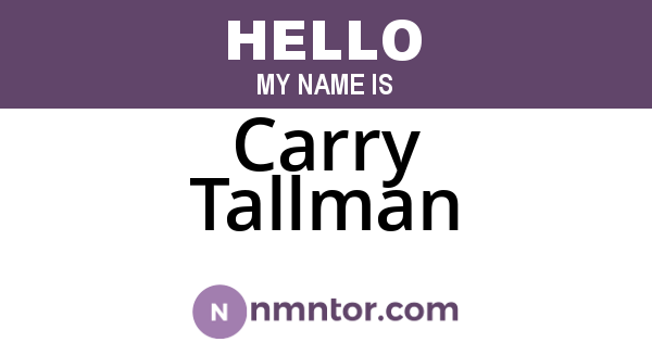 Carry Tallman