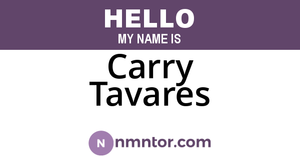Carry Tavares