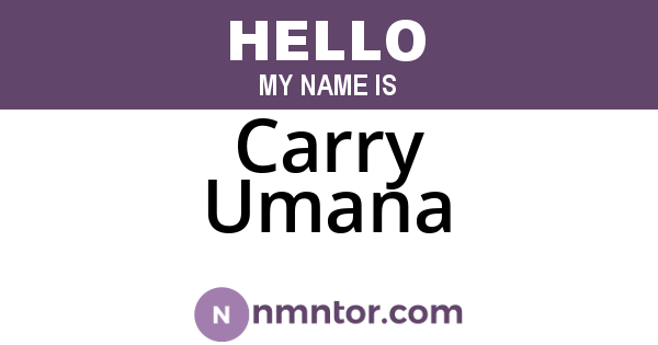 Carry Umana
