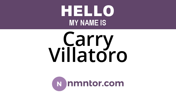 Carry Villatoro