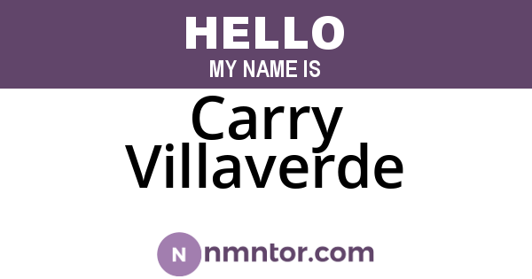 Carry Villaverde