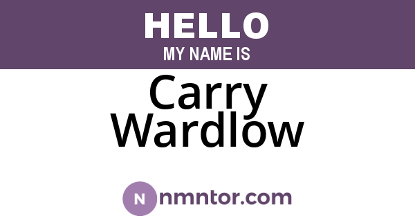 Carry Wardlow
