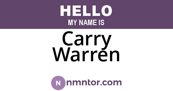 Carry Warren