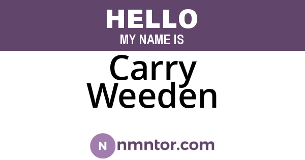 Carry Weeden