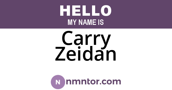 Carry Zeidan