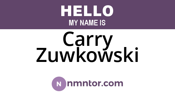 Carry Zuwkowski
