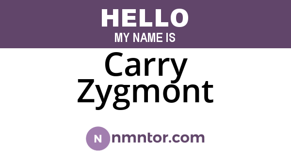 Carry Zygmont