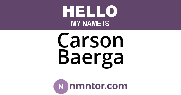 Carson Baerga