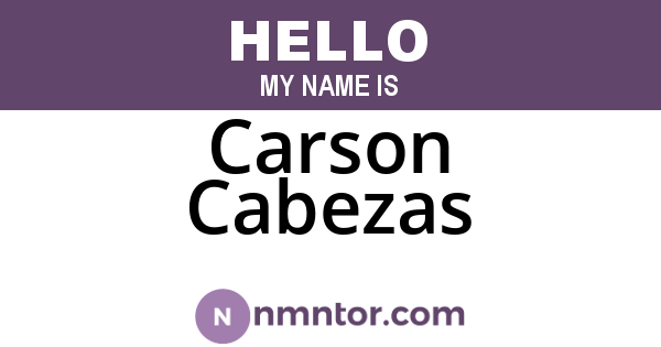 Carson Cabezas