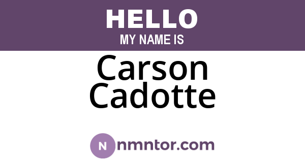 Carson Cadotte