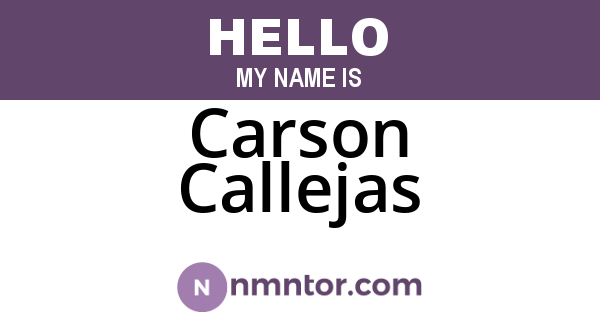 Carson Callejas