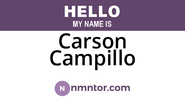 Carson Campillo