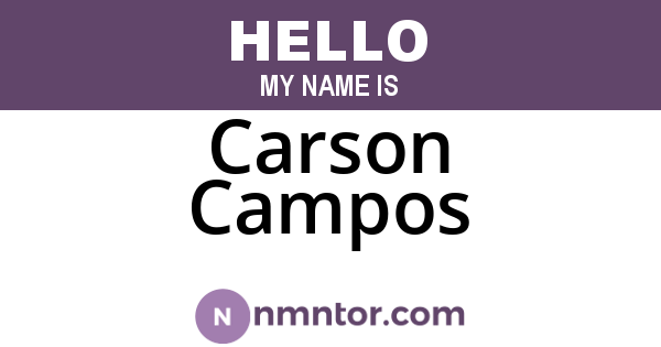 Carson Campos