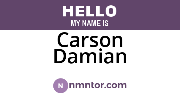 Carson Damian