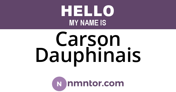 Carson Dauphinais