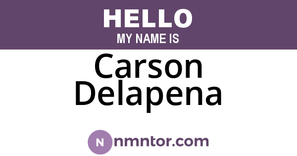 Carson Delapena