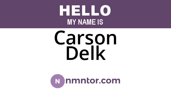 Carson Delk