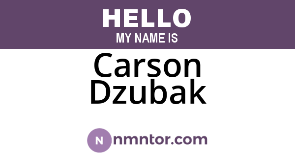 Carson Dzubak