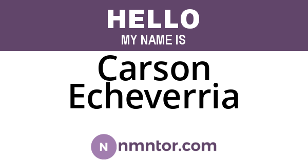 Carson Echeverria