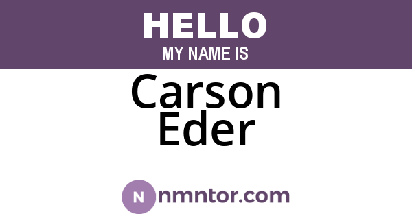 Carson Eder