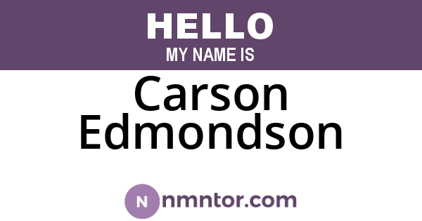 Carson Edmondson
