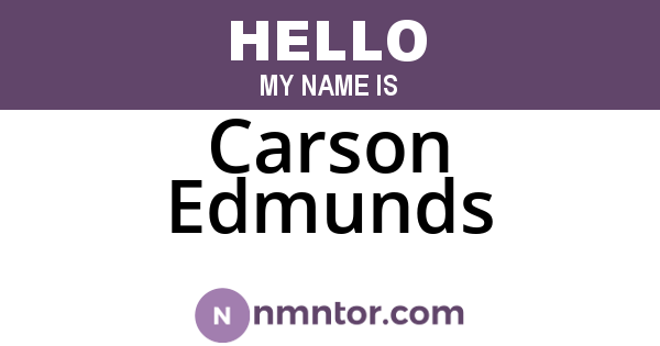 Carson Edmunds