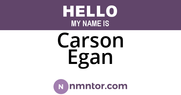 Carson Egan