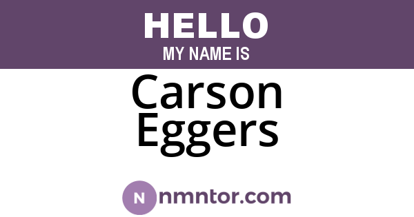 Carson Eggers