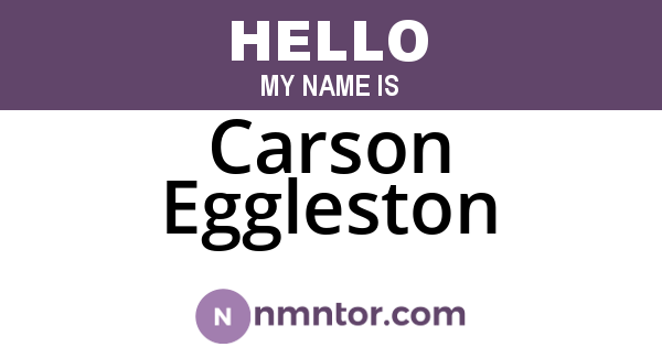 Carson Eggleston