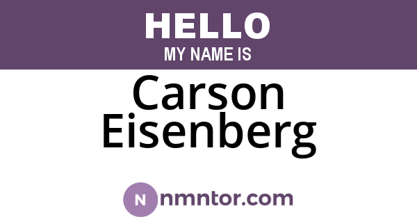 Carson Eisenberg