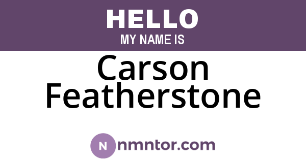 Carson Featherstone