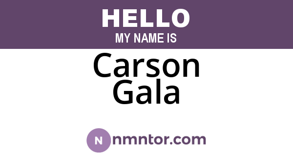 Carson Gala