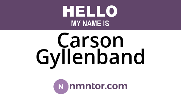 Carson Gyllenband