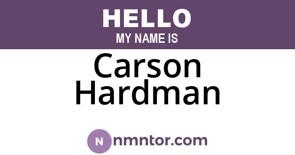Carson Hardman