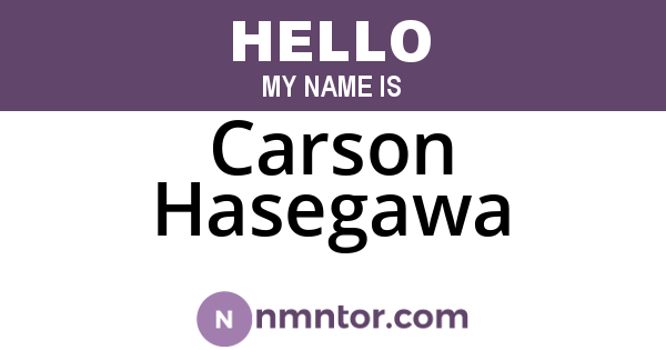 Carson Hasegawa