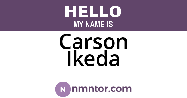 Carson Ikeda