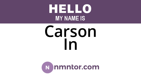 Carson In