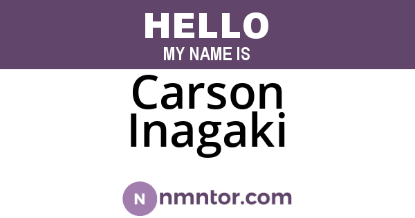Carson Inagaki