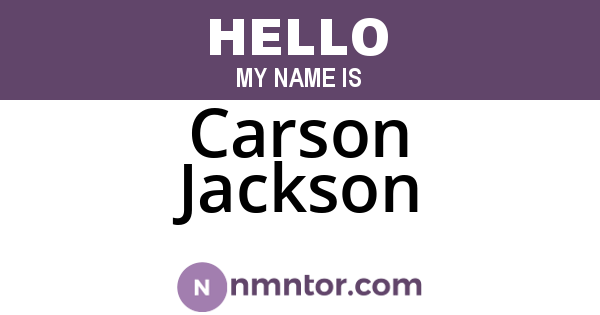 Carson Jackson